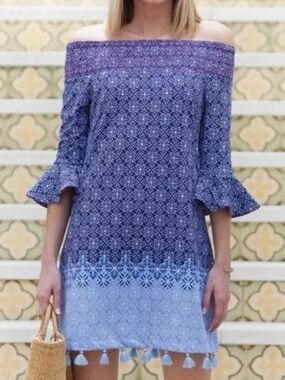 NWT Cabana Life West Indies Coverlux Smocked Dress